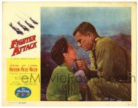 4w465 FIGHTER ATTACK LC '53 romantic close up of WWII pilot Sterling Hayden & sexy Joy Page!