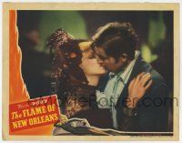 4w471 FLAME OF NEW ORLEANS LC '41 best close up of Bruce Cabot kissing pretty Marlene Dietrich!