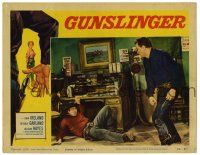 4w533 GUNSLINGER LC #2 '56 great image of John Ireland beating up the sheriff!