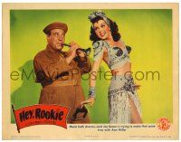 4w561 HEY ROOKIE LC '43 great image of Joe Besser with flute trying to charm sexy Ann Miller!