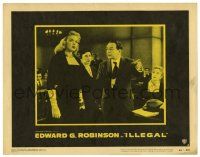 4w590 ILLEGAL LC #2 '55 Edward G. Robinson & sexy Jayne Mansfield in courtroom!