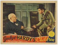 4w626 JUDGE HARDY'S CHILDREN LC '38 Mickey Rooney tells Lewis Stone to beat 'em to the punch!