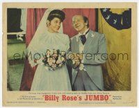 4w628 JUMBO LC #8 '62 great close up of Jimmy Durante & Martha Raye getting married, Billy Rose!
