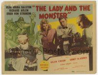 4w056 LADY & THE MONSTER TC '44 great image of deranged madman, from Siodmak's Donovan's Brain!