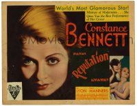 4w058 LADY WITH A PAST TC '32 c/u of world's most glamorous star Constance Bennett, Reputation!