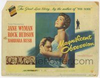 4w074 MAGNIFICENT OBSESSION TC '54 blind Jane Wyman w/Rock Hudson, Douglas Sirk directed!