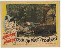 4w772 PACK UP YOUR TROUBLES LC R40s sergeant stares at lazy Stan Laurel & Oliver Hardy!
