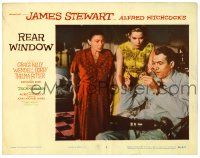 4w800 REAR WINDOW LC #7 '54 Hitchcock, Thelma Ritter & Grace Kelly look at excited James Stewart!