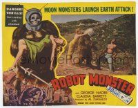4w818 ROBOT MONSTER LC #5 '53 3-D, worst movie ever, girl tries to save Nader from wacky monster!