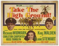 4w146 TAKE THE HIGH GROUND TC '53 Sergeant Richard Widmark blows his top over barracks fight!