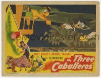 4w920 THREE CABALLEROS LC '44 Disney, Joe Carioca helps Donald Duck get on train with umbrella!