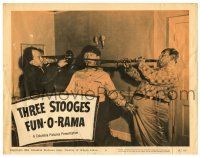 4w921 THREE STOOGES FUN-O-RAMA LC #2 '59 Moe gets blasted by Larry's trombone & Joe's clarinet!