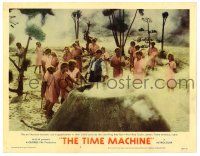 4w925 TIME MACHINE LC #7 '60 H.G. Wells, George Pal, Rod Taylor, morlocks trapped by fire!