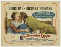 4w160 TUNNEL OF LOVE TC '58 Doris Day & Richard Widmark in bed kissing, directed by Gene Kelly!