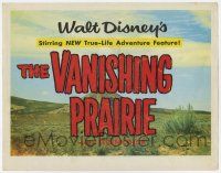 4w164 VANISHING PRAIRIE TC '54 Walt Disney's stirring NEW True-Life Adventure feature!
