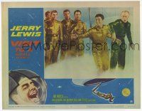 4w957 VISIT TO A SMALL PLANET LC #5 '60 great image of wacky alien Jerry Lewis being taken away!