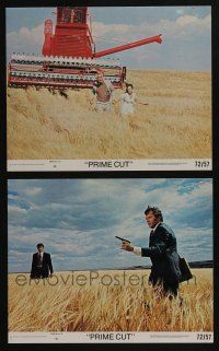 4x998 PRIME CUT 2 8x10 mini LCs '72 Lee Marvin & sexy Angel Tompkins, bad guys with guns!