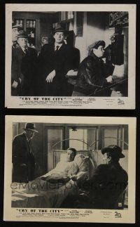 4x065 CRY OF THE CITY 2 English FOH LCs '48 Victor Mature, Richard Conte, film noir!
