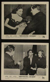 4x067 DIPLOMATIC COURIER 2 English FOH LCs '52 Patricia Neal, Tyrone Power, Hildegarde Neff!