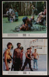 4x686 BAND OF THE HAND 8 8x10 mini LCs '86 Paul Michael Glaser, clean up the streets of Miami!