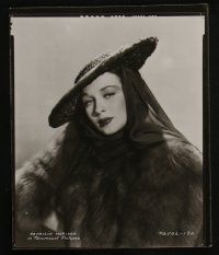4x619 PATRICIA MORISON 2 deluxe 8x10 stills '40s cools portraits in fancy dress and fur!