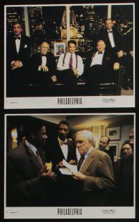 4x858 PHILADELPHIA 8 8x10 mini LCs '93 Tom Hanks, Denzel Washington, Robards & Steenburgen!