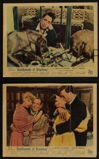 4x048 BLOODHOUNDS OF BROADWAY 3 color English FOH LCs '52 cool images of Mitzi Gaynor, Brady!