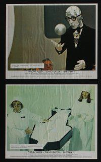 4x009 SLEEPER 8 color English FOH LCs '74 Woody Allen, Diane Keaton, wacky futuristic sci-fi comedy