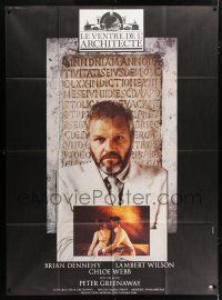 4y449 BELLY OF AN ARCHITECT French 1p '87 Peter Greenaway, cool image of Brian Dennehy!