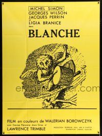 4y470 BLANCHE French 1p '72 bizarre different art of winged creature playing drum!