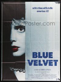 4y475 BLUE VELVET French 1p '87 directed by David Lynch, super close up of Isabella Rossellini!