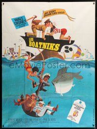 4y478 BOATNIKS French 1p '70 Walt Disney, Phil Silvers, Stefanie Powers, great cartoon art!