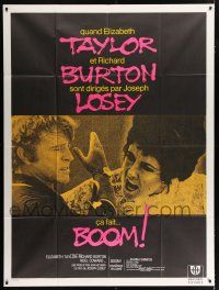 4y482 BOOM French 1p '68 Elizabeth Taylor & Richard Burton, Tennessee Williams drama!