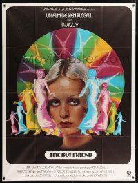 4y486 BOY FRIEND French 1p '72 different Ferracci art of sexy Twiggy, directed by Ken Russell!
