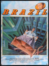 4y490 BRAZIL French 1p '85 Terry Gilliam, cool sci-fi fantasy art by Lagarrigue!