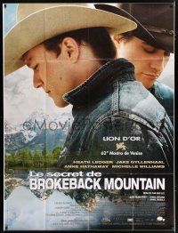4y496 BROKEBACK MOUNTAIN French 1p '05 Heath Ledger & Jake Gyllenhaal!, directed by Ang Lee!