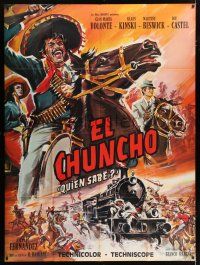 4y503 BULLET FOR THE GENERAL French 1p '67 great spaghetti western art of bandits robbing train!