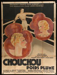4y529 CHOUCHOU POIDS PLUME French 1p '32 Tranchant art of boxer in the ring thinking about love!