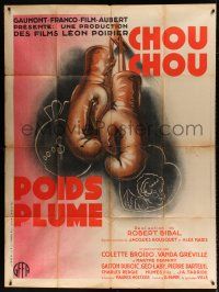 4y528 CHOUCHOU POIDS PLUME French 1p '32 Roger Vacher art of boxing gloves, money & cupid!