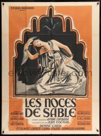 4y565 DAUGHTER OF THE SANDS French 1p '49 Les noces de sable, Arabian fable narrated by Cocteau!