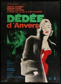 4y575 DEDEE D'ANVERS French 1p R60s Yves Allegret, great art of sexy Simone Signoret by Hurel!