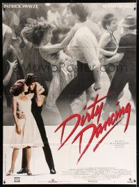 4y590 DIRTY DANCING Sonis commercial REPRO French 1p '87 Patrick Swayze & Grey in embrace & dancing!
