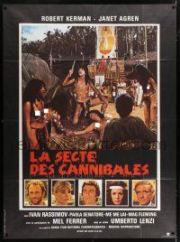 4y597 DOOMED TO DIE French 1p '80 Umberto Lenzi's Mangiati vivi, cannibals & topless girls!