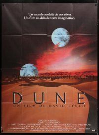 4y607 DUNE French 1p 84 David Lynch sci-fi epic, best image of two moons over desert!