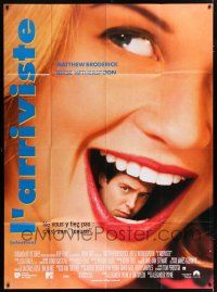 4y616 ELECTION French 1p '00 wild image of Matthew Broderick in Reese Witherspoon's mouth!