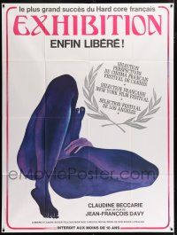 4y632 EXHIBITION French 1p '75 directed by Jean-Francois Davy, great sexy legs artwork!