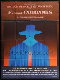 4y637 F AS IN FAIRBANKS French 1p '76 Partick Dewaere, cool silhouette art by Jean-Michel Folon!