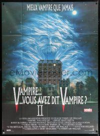 4y664 FRIGHT NIGHT 2 French 1p '89 the suckers are back, great sexy vampire monster artwork!