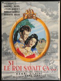 4y906 SI LE ROI SAVAIT CA style A French 1p '58 If the King Knew That, great art by C. Broutin!