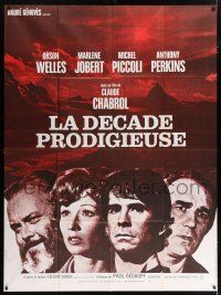 4y937 TEN DAYS' WONDER French 1p '71 Orson Welles, Jobert, Piccoli, Tony Perkins, Claude Chabrol!